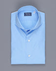 Finamore Milano soft Sergio collar shirt blue