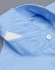 Finamore Milano soft Sergio collar shirt blue