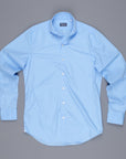 Finamore Milano soft Sergio collar shirt blue