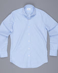 Finamore Milano Esclusiva shirt light blue fil a fil eduardo collar