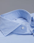 Finamore Milano Esclusiva shirt light blue fil a fil eduardo collar