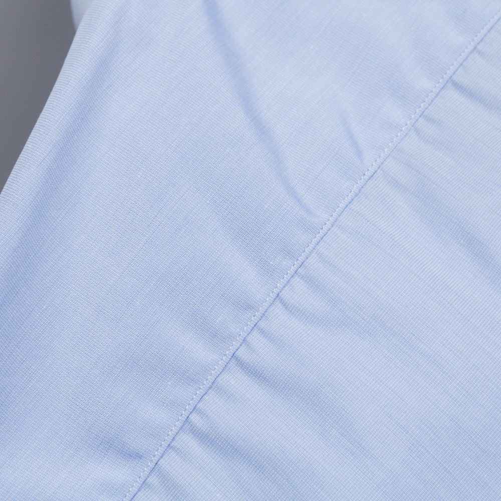 Finamore Milano Esclusiva shirt light blue fil a fil eduardo collar