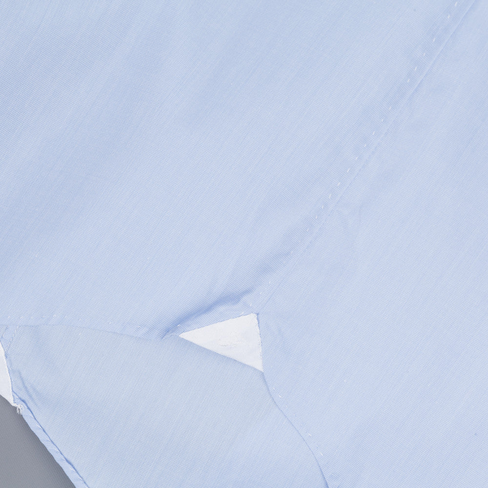 Finamore Milano Esclusiva shirt light blue fil a fil eduardo collar