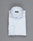 Finamore washed Gaeta shirt Sergio collar brushed oxford blue