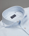 Finamore washed Gaeta shirt Sergio collar brushed oxford blue