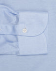Finamore Ottawa Shirt Sergio Collar Stretch Piquet Blue