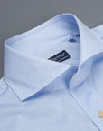 Finamore Ottawa Shirt Sergio Collar Stretch Piquet Blue