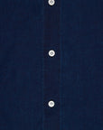Finamore Gaeta Shirt Sergio Collar linen indigo dyed