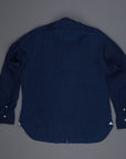 Finamore Gaeta Shirt Sergio Collar linen indigo dyed