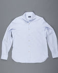Finamore Gaeta Shirt Sergio Collar Loose Weave Blue