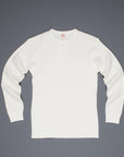 The Real McCoy's Joe McCoy Waffle Henley Longsleeve white