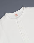 The Real McCoy's Joe McCoy Waffle Henley Longsleeve white
