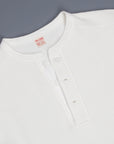 The Real McCoy's Joe McCoy Waffle Henley Longsleeve white