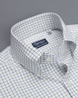 Finamore Milano shirt Collar Lucio Tattersall check blu/oliva