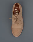 Alden x Frans Boone exclusive tan suede cap toe blucher