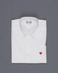 Comme des Garçons PLAY white shirt small red heart