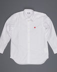 Comme des Garçons PLAY white shirt small red heart