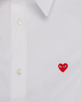 Comme des Garçons PLAY white shirt small red heart