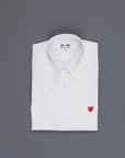 Comme des Garçons PLAY Woman white shirt small red heart
