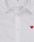 Comme des Garçons PLAY Woman white shirt small red heart