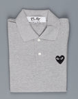 Comme des Garçons PLAY polo shirt grey melange