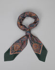 Drake's Woven printed Square Dark Green