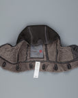 Ten C shearling hood dark grey