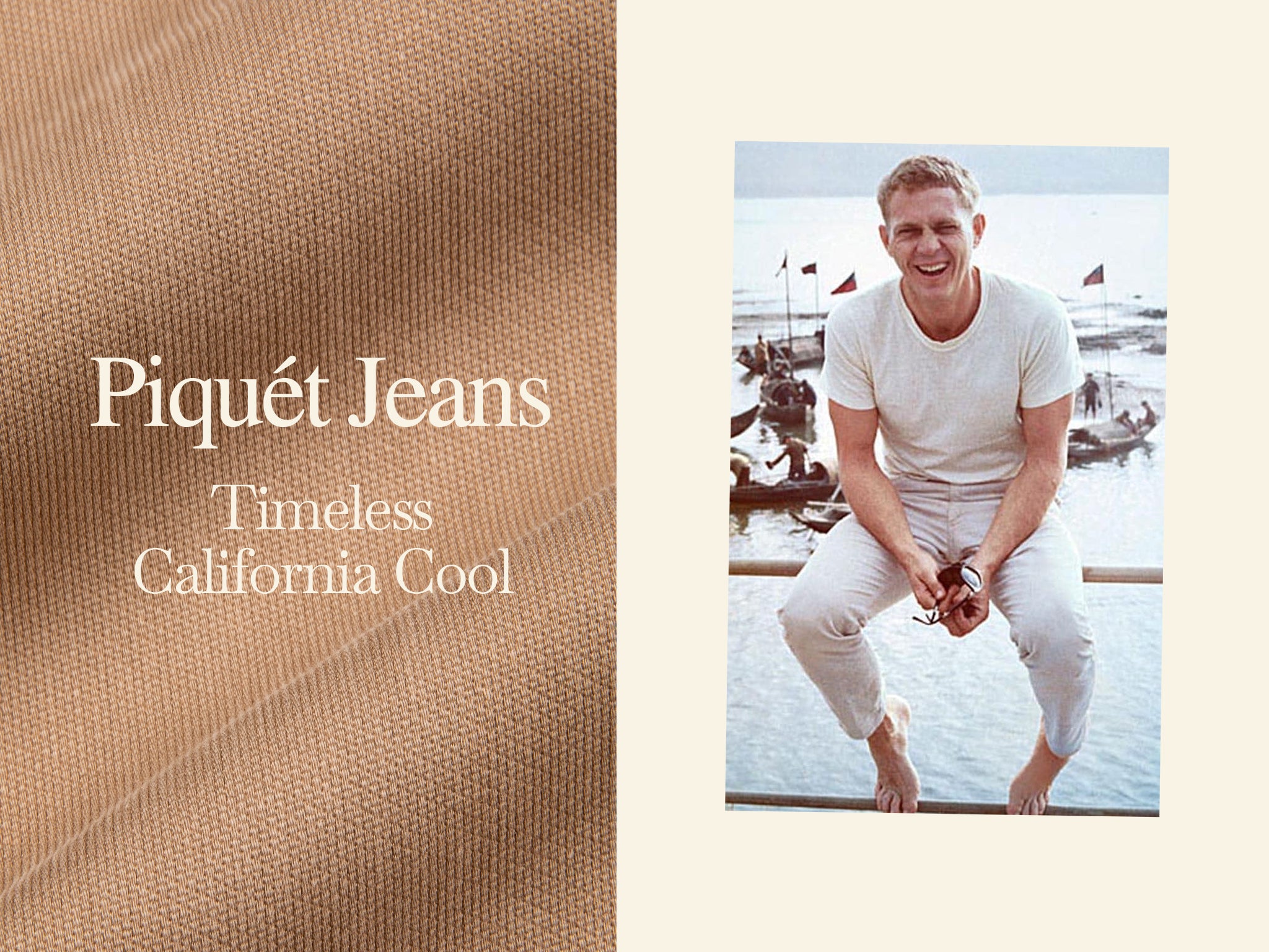 Piqué jeans a timeless alternative to denim