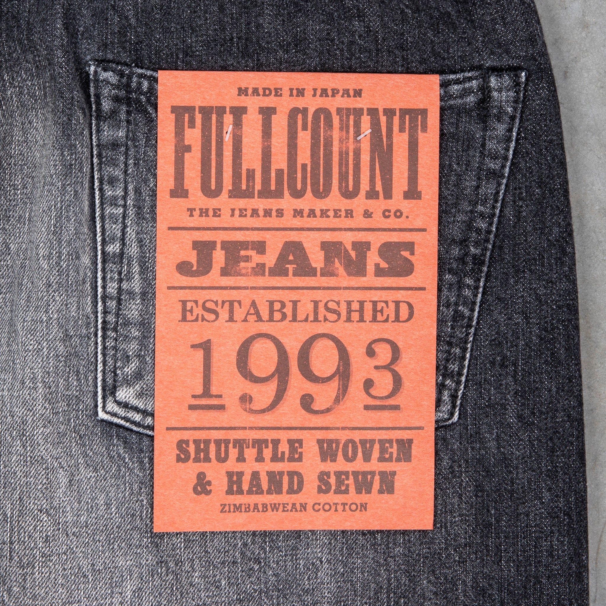 Fullcount 0105 Loose Straight 13.7 Oz Dartford Black Splatter
