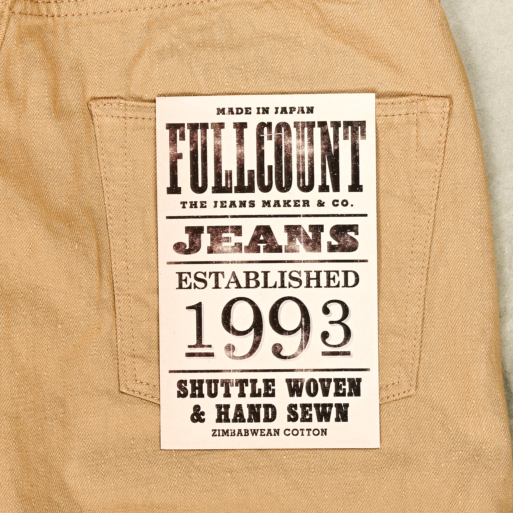 Fullcount 0105 Loose Straight 12Oz Denim Beige