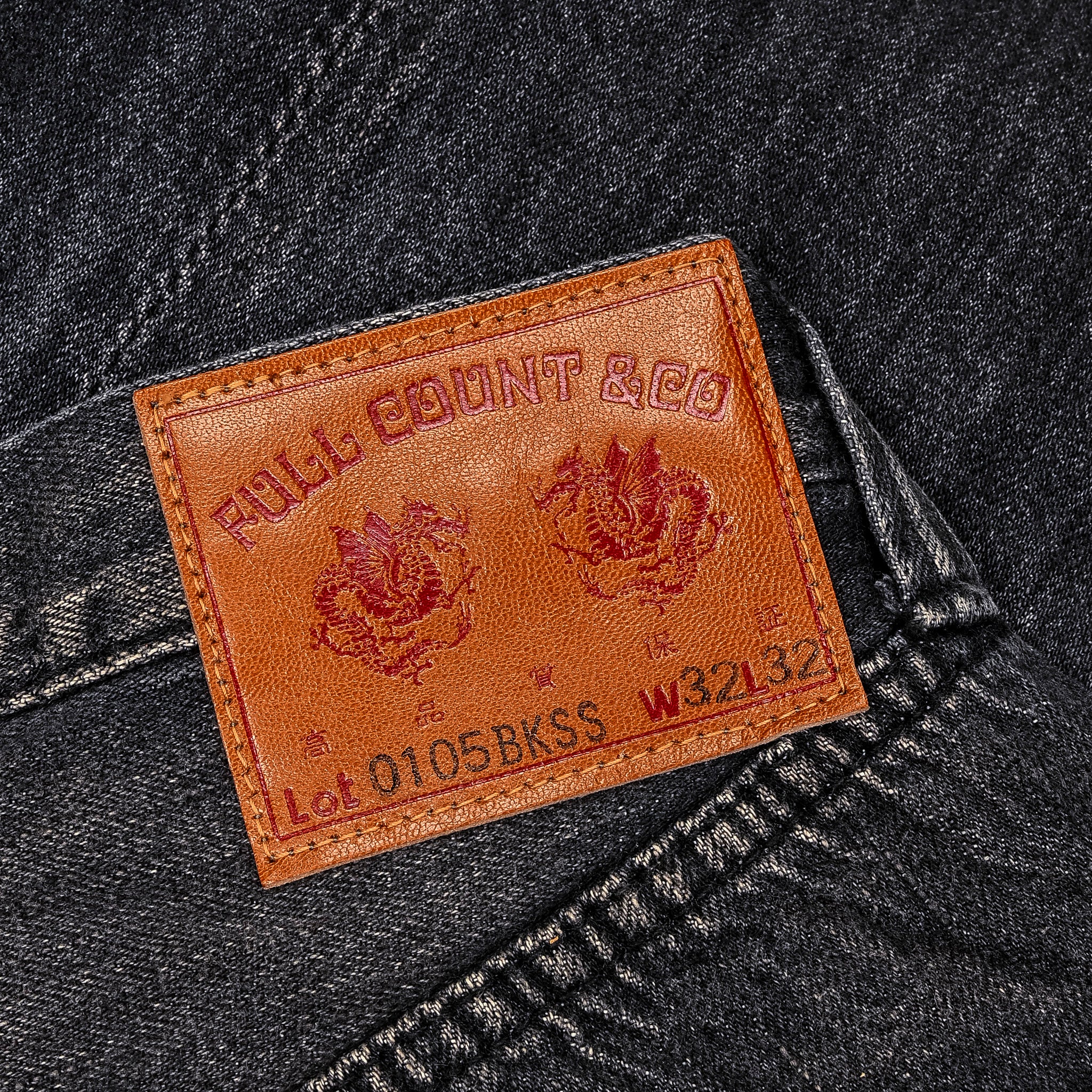 Fullcount 0105SS Loose Straight &quot;Super Smooth&quot; 11.5 Oz Dartford Black