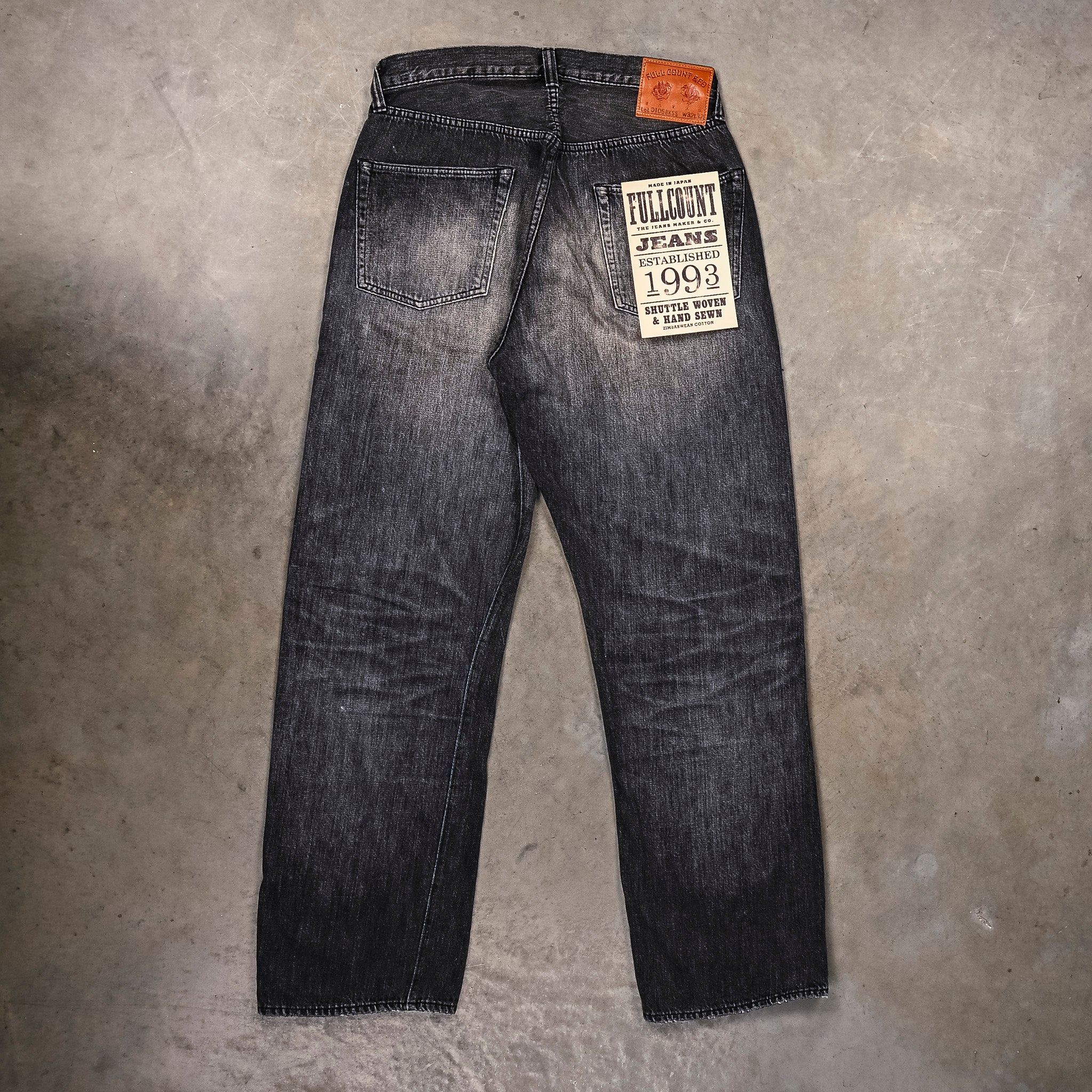 Fullcount 0105SS Loose Straight &quot;Super Smooth&quot; 11.5 Oz Dartford Black