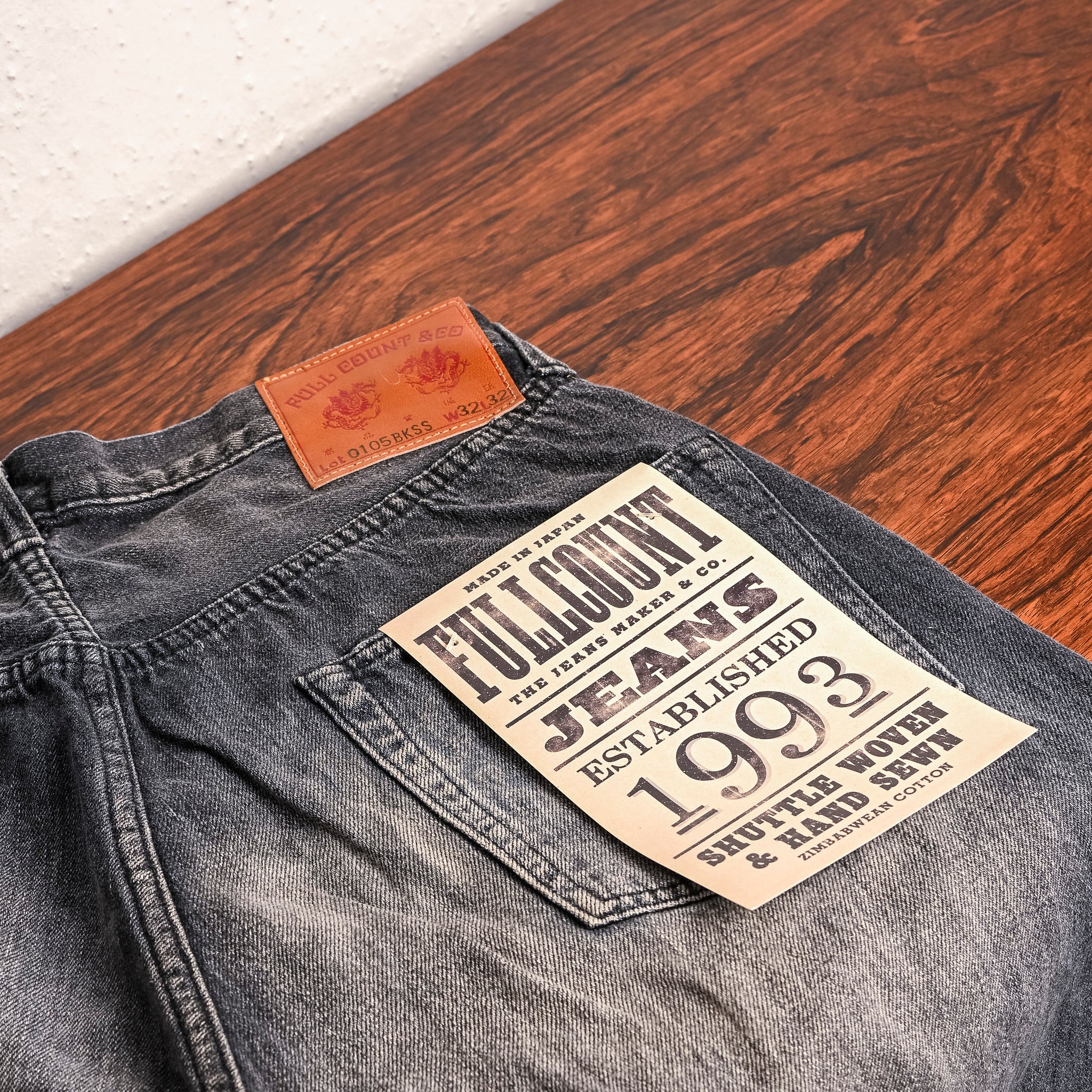 Fullcount 0105SS Loose Straight "Super Smooth" 11.5 Oz Dartford Black