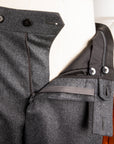 Caruso Pantaloni Super 120's Flannel Grigio Scuro