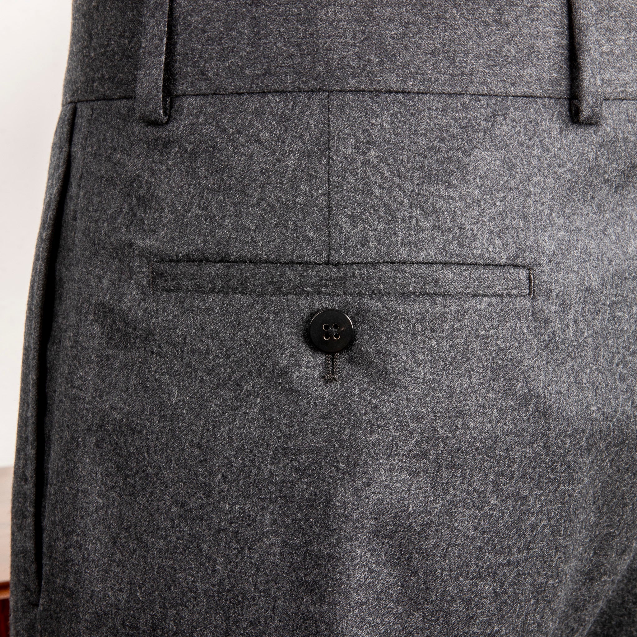 Caruso Pantaloni Super 120&#39;s Flannel Grigio Scuro