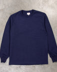 The Real McCoy's Athletic L/S T-shirt / Loopwheel Navy