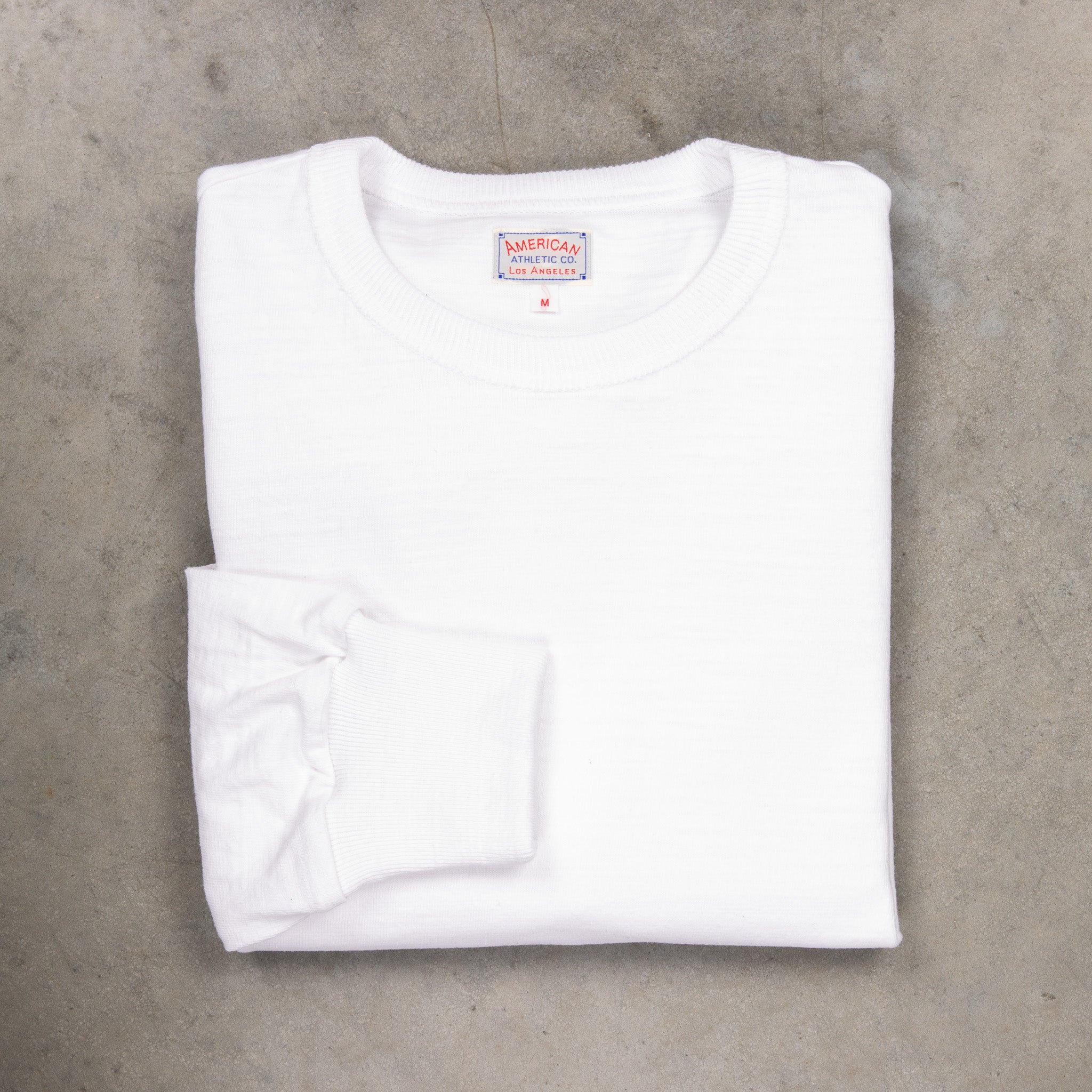 The Real McCoy&#39;s Athletic L/S T-shirt / Loopwheel White