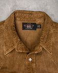 RRL Buffalo Western Corduroy Shirt Faded Tan