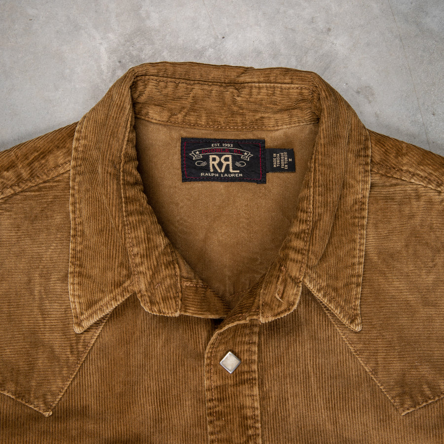 RRL Buffalo Western Corduroy Shirt Faded Tan