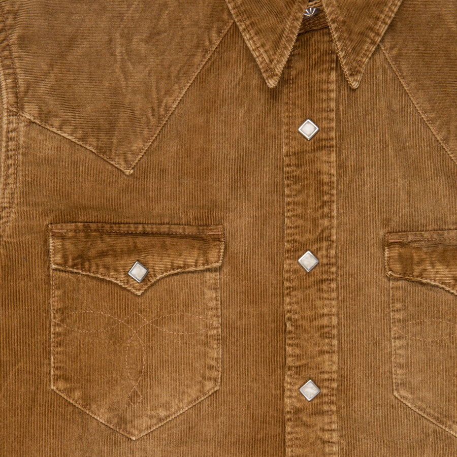 RRL Buffalo Western Corduroy Shirt Faded Tan