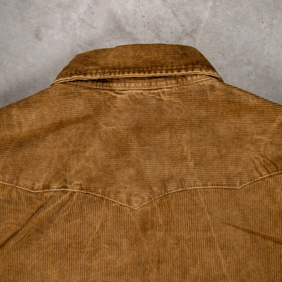 RRL Buffalo Western Corduroy Shirt Faded Tan