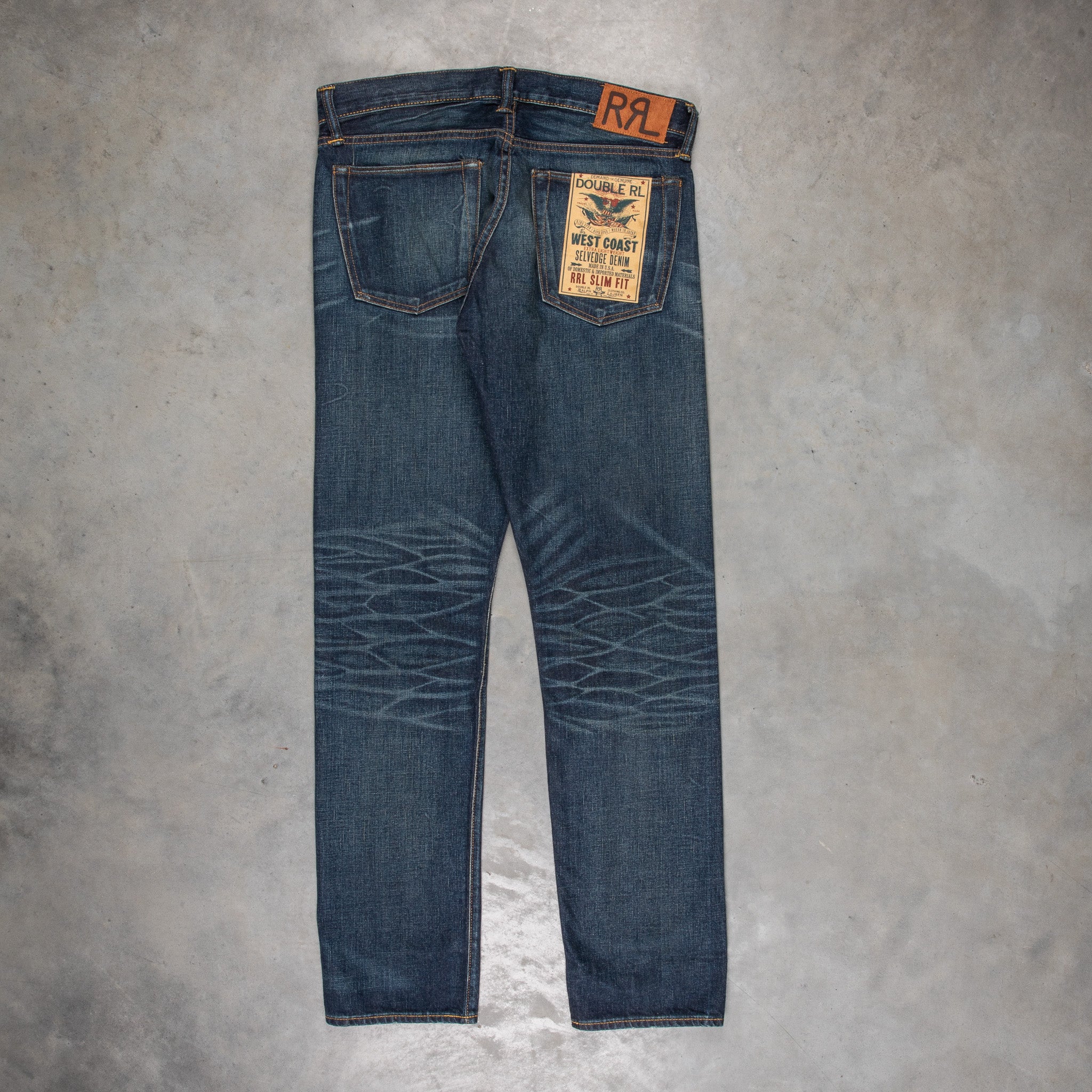 RRL Slim Fit Denim West Coast Ridgecrest Wash