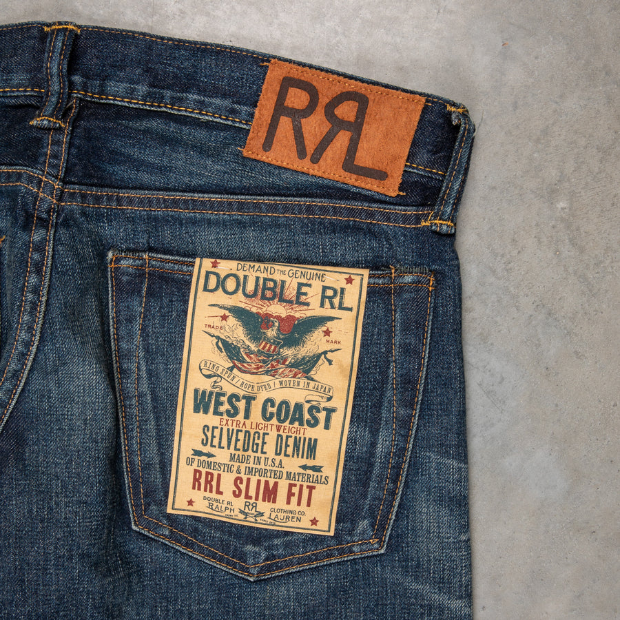 RRL Slim Fit Denim West Coast Ridgecrest Wash