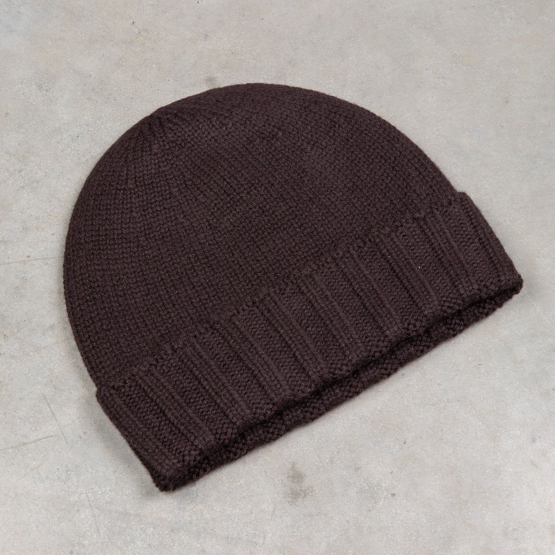 Drumohr Cashmere Ribbed Hat Marrone