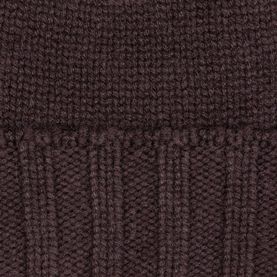 Drumohr Cashmere Ribbed Hat Marrone