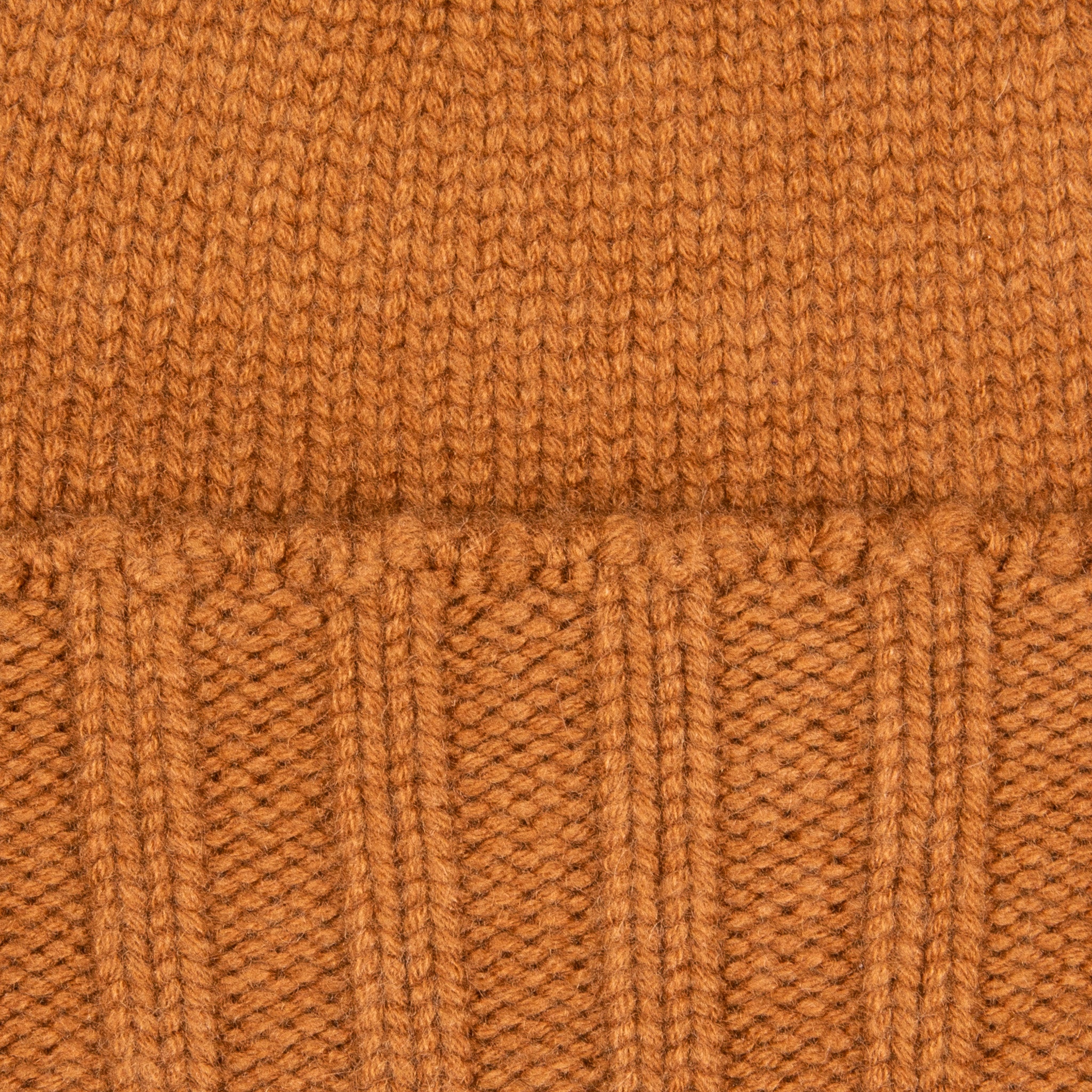 Drumohr Cashmere Ribbed Hat Caramello Scuro