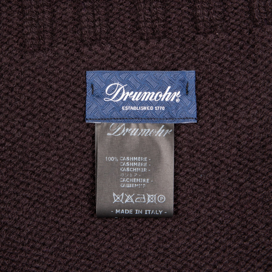 Drumohr Cashmere Ribbed Hat Marrone