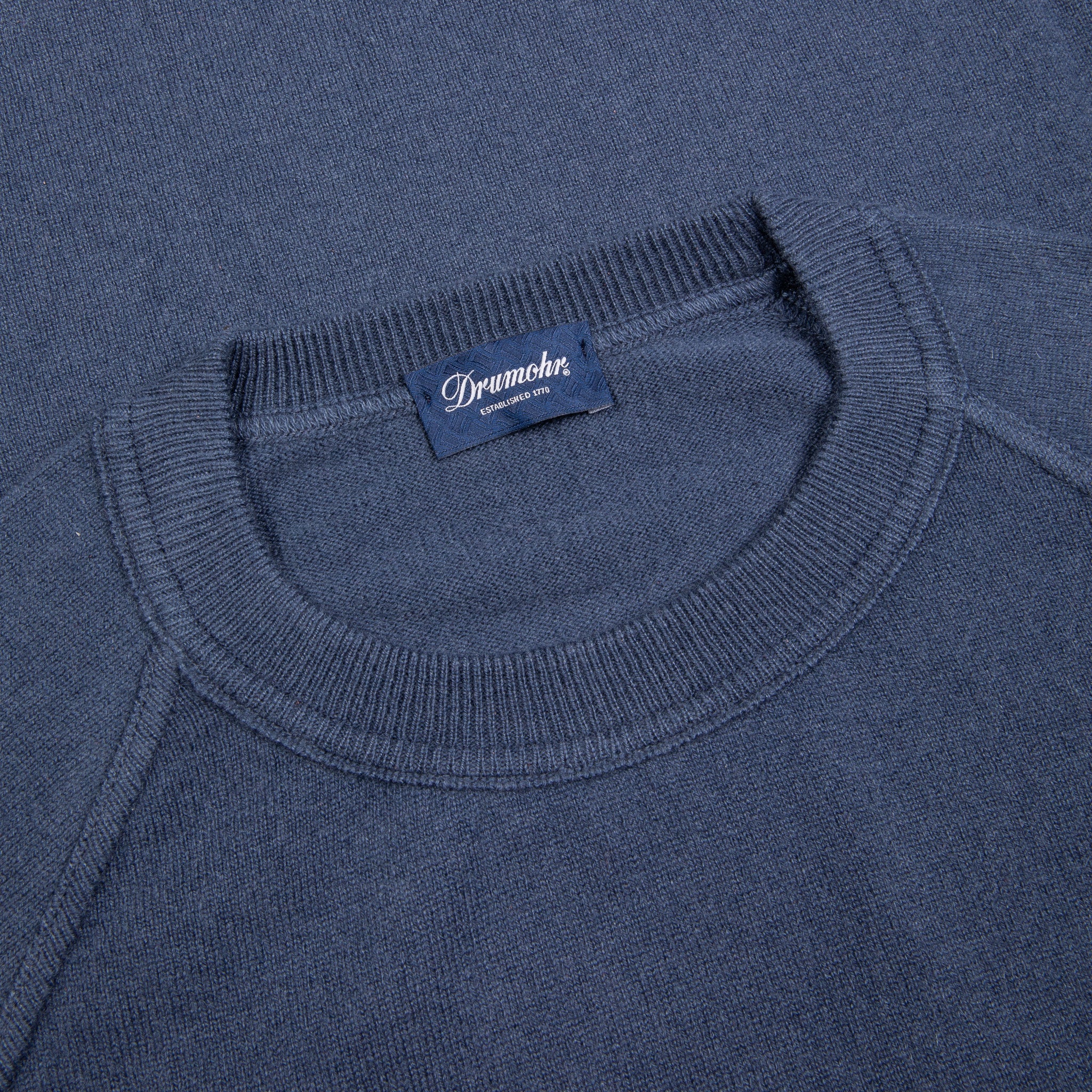 Drumohr Cashmere Felpa Navy Acciaio