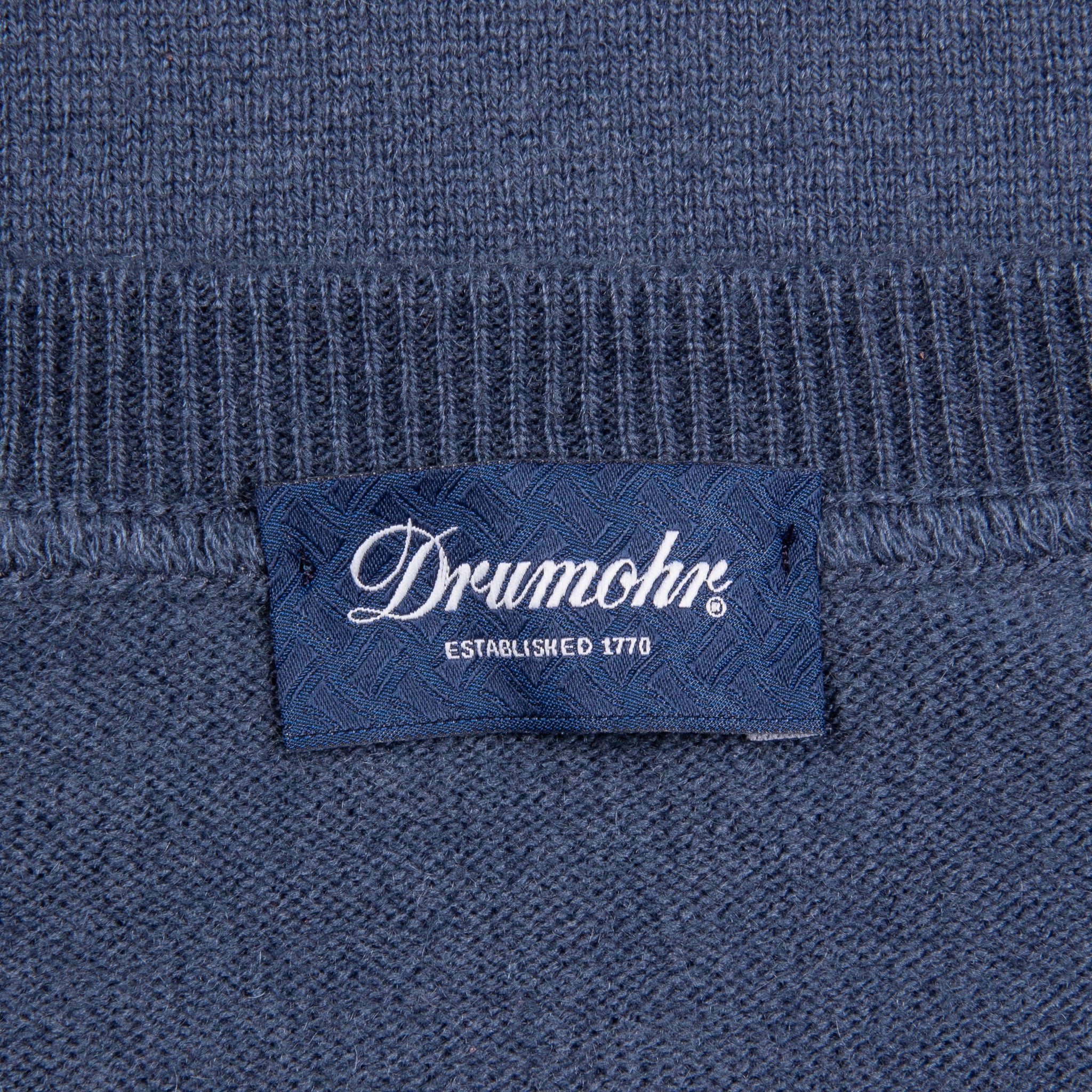 Drumohr Cashmere Felpa Navy Acciaio