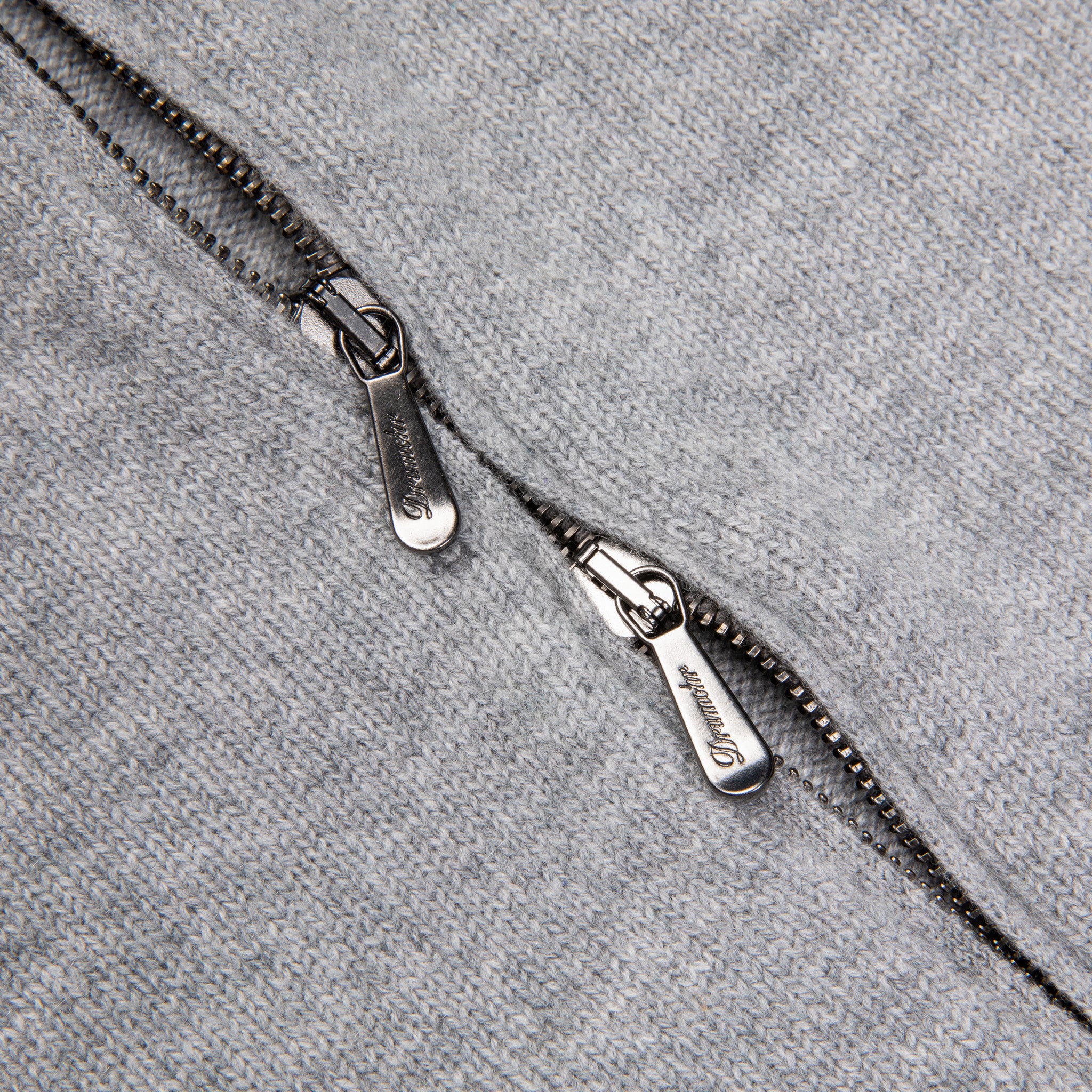 Drumohr Cashmere Lupo Full Zip Grigio Medio